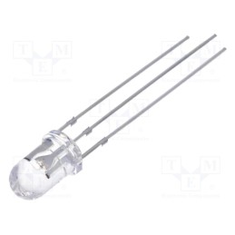 10 pcs : OSRYMC5B31A-12V - LED, 5mm, red/yellow, 30°, Front: convex, 12÷15V, No.of term: 3