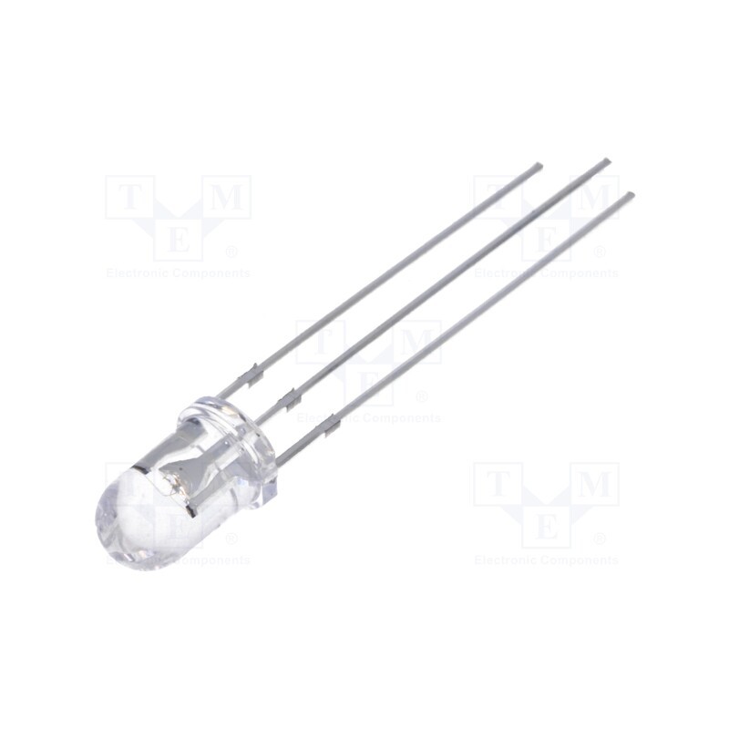 10 pcs : OSRYMC5B31A-12V - LED, 5mm, red/yellow, 30°, Front: convex, 12÷15V, No.of term: 3