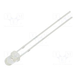 10 pcs : OSR5PA3131A - LED, 3mm, red, 4200÷5000mcd, 30°, Front: convex, 1.8÷2.6V