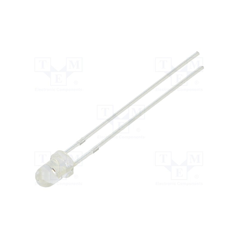 10 pcs : OSR5PA3131A - LED, 3mm, red, 4200÷5000mcd, 30°, Front: convex, 1.8÷2.6V