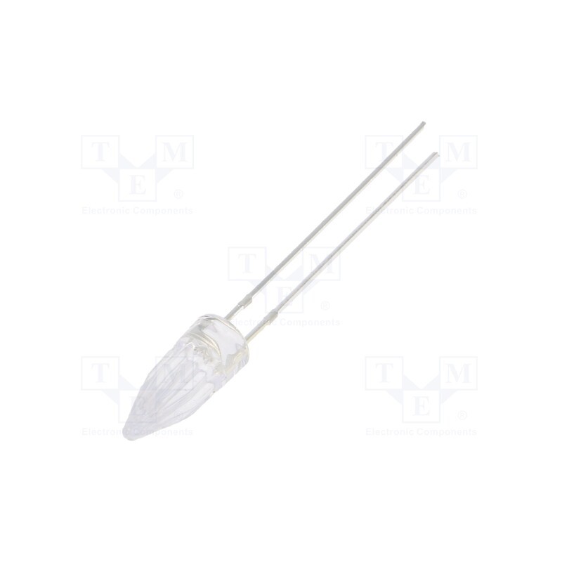 10 pcs : OSR5PA58A1B - LED, 5mm, red, 1120÷1560mcd, 100°, Front: Rocket, 2.1÷2.6V, THT