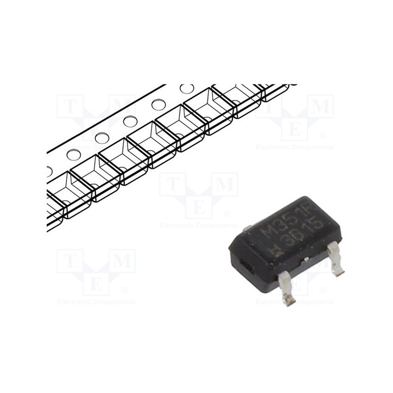 10 pcs : SM351RT - Sensor: magnetic field, -7÷7Gs, 3÷24VDC, SM, -40÷85°C, SOT23, 20mA