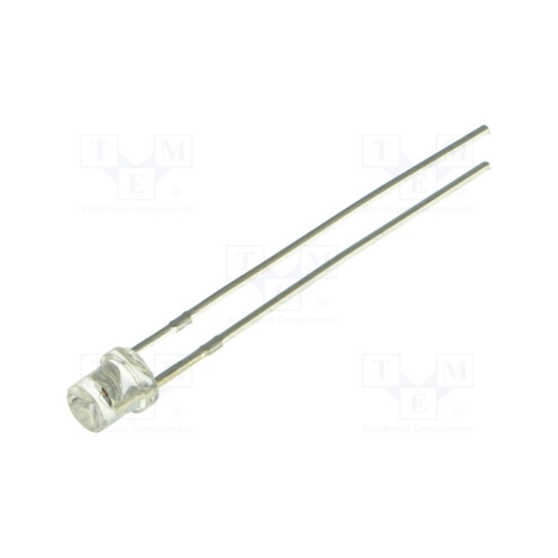 10 pcs : OSY5PA33C1A - LED, 3mm, yellow, 330÷500mcd, 120°, Front: recessed, 1.8÷2.6V
