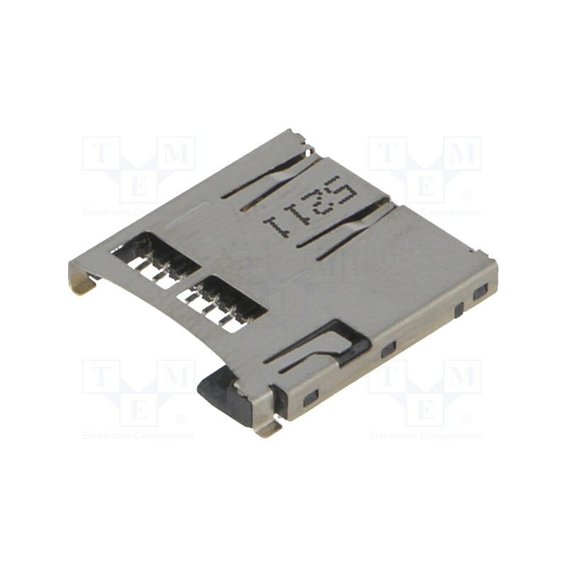 10 pcs : 112A-TAAR-R03 - Connector: for cards, microSD, push-push, SMT, gold-plated