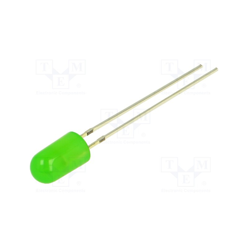 10 pcs : OSG5DS5F64B - LED, 4.8mm, green, blinking, 2180÷3000mcd, 60°, 3/3.5/5V, 20mA