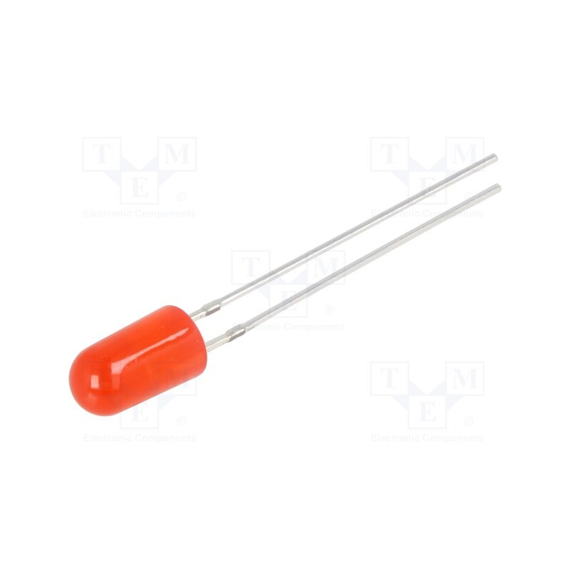 10 pcs : OSR5MS5F64B - LED, 4.8mm, red, blinking, 1120÷1560mcd, 60°, 3/3.5/5V, 20mA, 1.8Hz