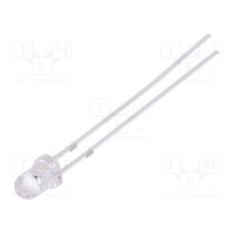 10 pcs : OSB5SA3131A - LED, 3mm, blue, 4200÷5500mcd, 30°, Front: convex, 2.9÷3.6V