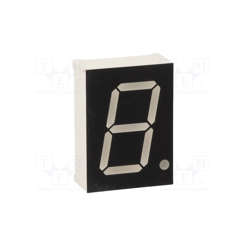 10 pcs : OPD-S8023UPG-BW - Display: LED, 7-segment, 20.4mm, 0.8', No.char: 1, green, 160mcd