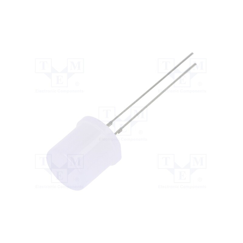 10 pcs : OSM5DKA6K2A - LED, 10mm, white warm, 750÷1120mcd, 180°, Front: flat, 2.7÷3.4V