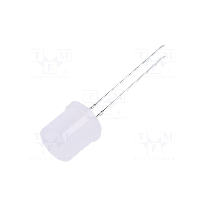 10 pcs : OSW5DKA6K2A - LED, 10mm, white cold, 750÷1120mcd, 180°, Front: flat, 2.7÷3.4V
