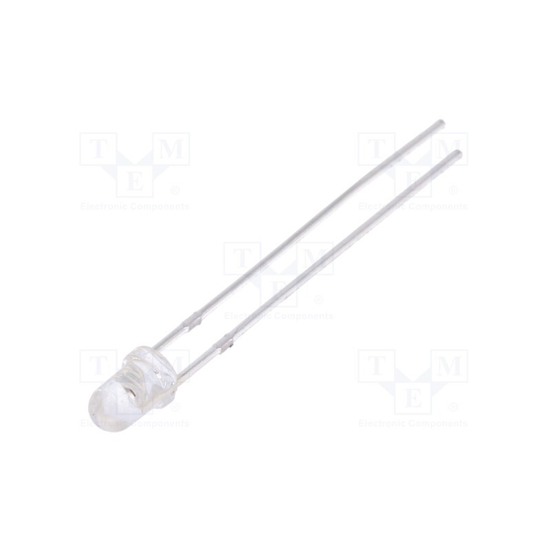 10 pcs : OSY5PA3131A - LED, 3mm, yellow, 4200÷5000mcd, 30°, Front: convex, 1.8÷2.6V