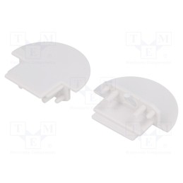10 set : 76510001 -AS - Cap for LED profiles, white, 2pcs, ABS, GROOVE10