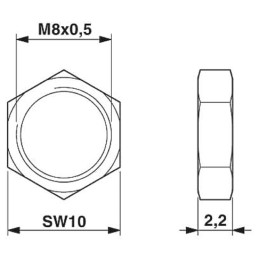 1 pcs - Phoenix Contact Flat Nut for use with Flush Type Connector