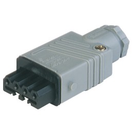 1 pcs - Hirschmann, ST Grey Cable Mount Industrial Power Socket, Rated At 10A, 250 V, 400 V