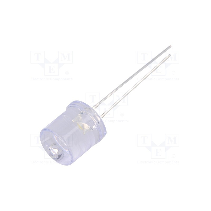 10 pcs : OSM5DKA6A1A - LED, 10mm, white warm, 1560÷2180mcd, 100°, Front: flat, 2.7÷3.4V