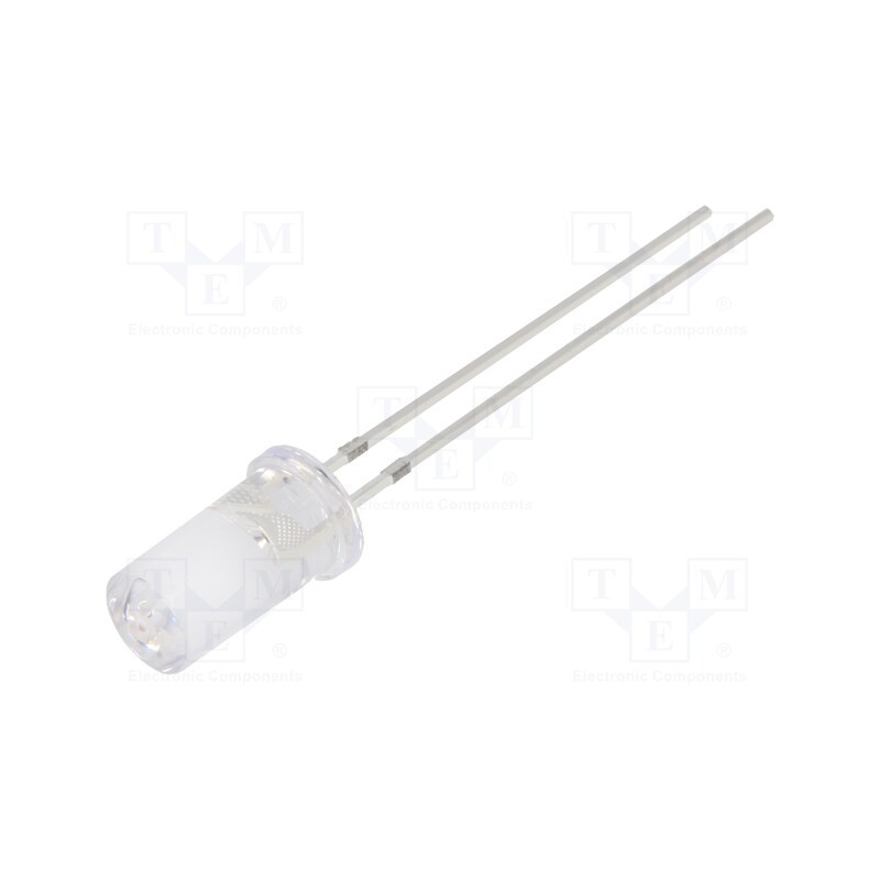 10 pcs : OSY5PA5T51A - LED, 5mm, yellow, 750÷1120mcd, 50°, Front: flat, 1.8÷2.6V