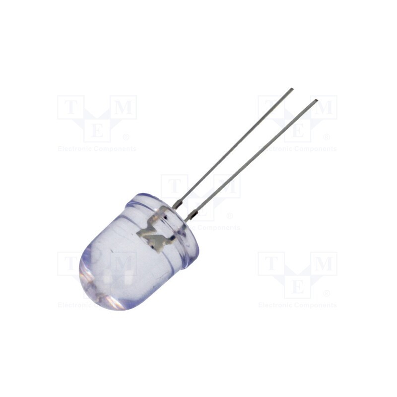 10 pcs : OSM5DKA131A - LED, 10mm, white warm, 14400÷19000mcd, 30°, Front: convex, 2.9÷3.6V