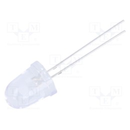 10 pcs : OSM5DKA201A - LED, 10mm, white warm, 43000÷52000mcd, 8°, Front: convex, 2.9÷3.6V
