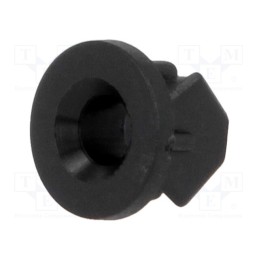 50 pcs : FIX-LED3-19 - LED holder, 3mm, one-piece, black, UL94V-2, L: 6.5mm, Mat: polyamide