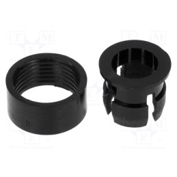 50 set : FIX-LED5-2 - LED holder, 5mm, two-piece, black, UL94V-2, L: 6.7mm, Mat: polyamide