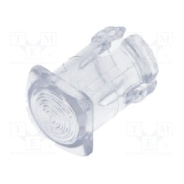 10 pcs : 8689 - LED lens, square, transparent, lowprofile, 5mm