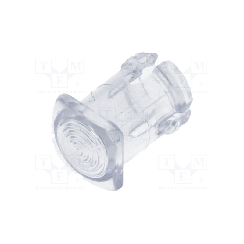 10 pcs : 8689 - LED lens, square, transparent, lowprofile, 5mm