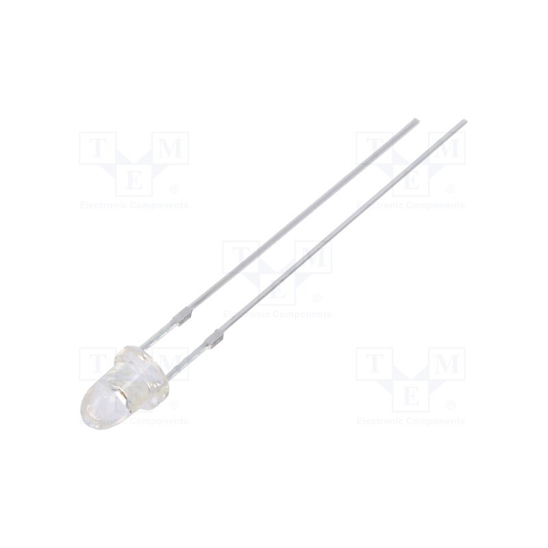 10 pcs : OS5RKP3211A - LED, 3mm, red, 18000÷22000mcd, 15°, Front: convex, 1.8÷2.6V