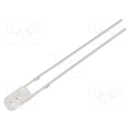 10 pcs : OSR5PA3HE1B - LED, 3mm, red, 750÷1120mcd, 140°, Front: flat, 1.8÷2.6V, -30÷85°C