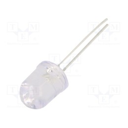 10 pcs : OSG58AA131A-1MA - LED, 10mm, green, 2180÷3000mcd, 30°, Front: convex, 2.8÷3.4V