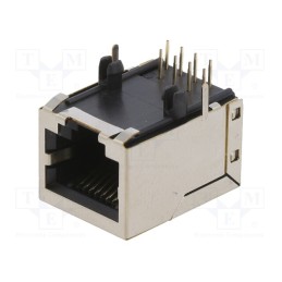 10 pcs : 1149868 - Socket, RJ45, PIN: 8, gold-plated, Layout: 8p8c, on PCBs, THT