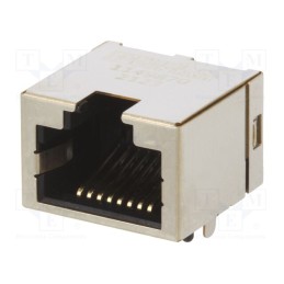 10 pcs : 1149870 - Socket, RJ45, PIN: 8, gold-plated, Layout: 8p8c, on PCBs, THT