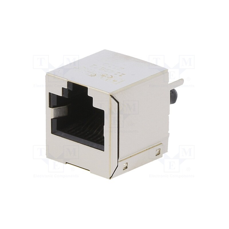 10 pcs : 1149872 - Socket, RJ45, PIN: 8, gold-plated, Layout: 8p8c, on PCBs, THT