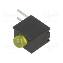 10 pcs : H131CYDL-120 - LED, in housing, yellow, 3mm, No.of diodes: 1, 2mA, Lens: diffused