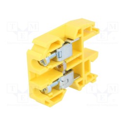 10 pcs : 11521314 - Splice terminal: rail, 1.5÷10mm2, ways: 1, terminals: 2, yellow
