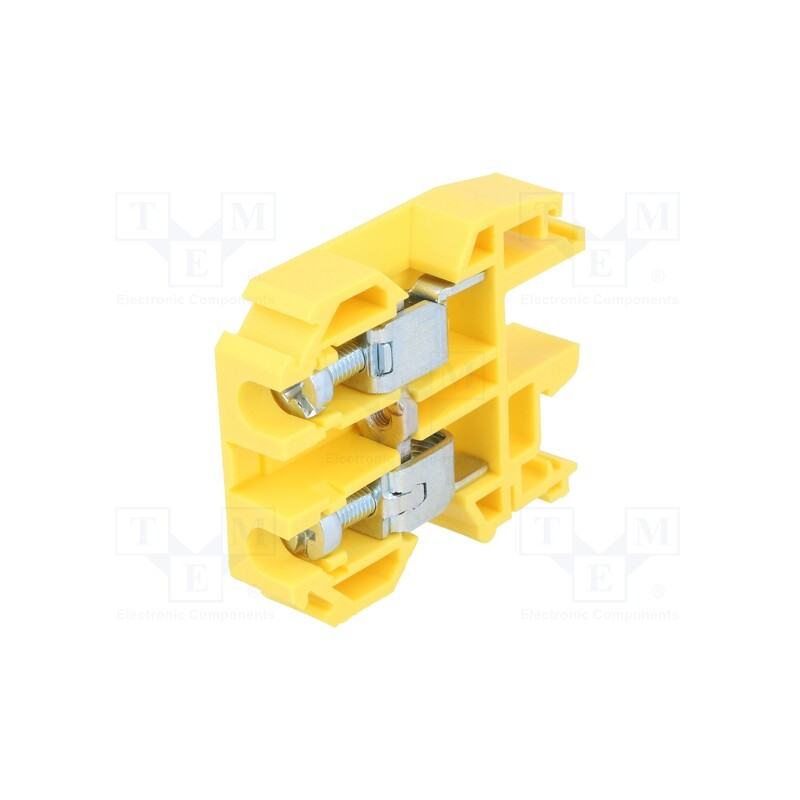 10 pcs : 11521314 - Splice terminal: rail, 1.5÷10mm2, ways: 1, terminals: 2, yellow
