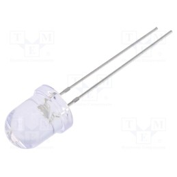 10 pcs : OSB5DA8131A-1MA - LED, 8mm, blue, 1120÷1560mcd, 30°, Front: convex, 2.8÷3.4V, -30÷85°C