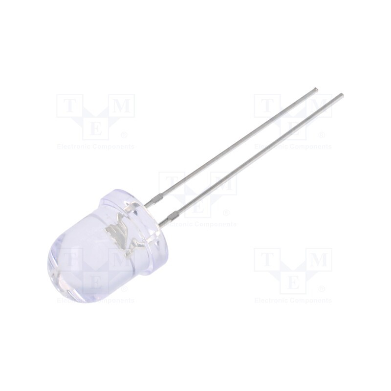 10 pcs : OSB5DA8131A-1MA - LED, 8mm, blue, 1120÷1560mcd, 30°, Front: convex, 2.8÷3.4V, -30÷85°C