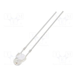 10 pcs : OSR5PA3VA1A - LED, 3mm, red, 500mcd, 100°, Front: convex, 2.1V, No.of term: 3