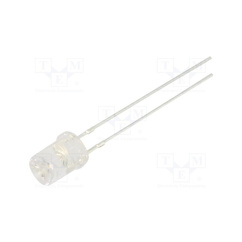 10 pcs : OSR5PA53C1A - LED, 5mm, red, 500÷750mcd, 120°, Front: recessed, 2.1÷2.6V, -30÷85°C