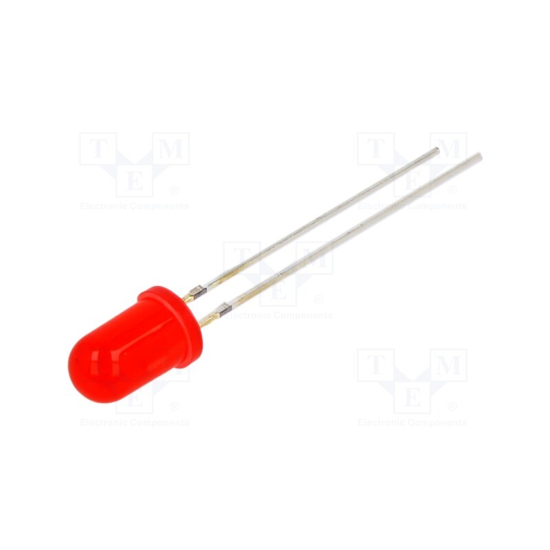 10 pcs : OSR5JA5A34A-12V - LED, 5mm, red, 220÷330mcd, 30°, Front: convex, 15V, No.of term: 2