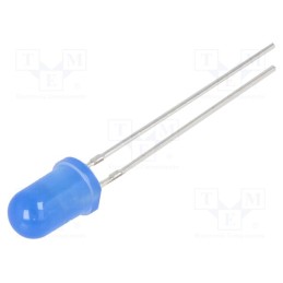 10 pcs : OSB5SP5A34A-6.8HZ - LED, 5mm, blue, 750÷1120mcd, 30°, Front: convex, 3÷5V, No.of term: 2