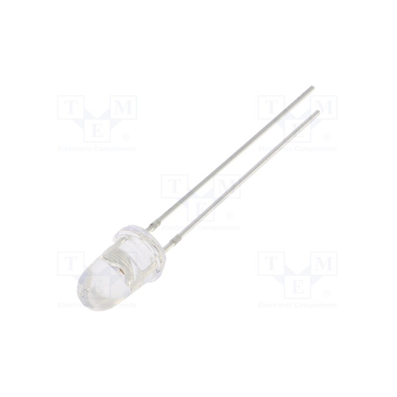 10 pcs : OS5RKP5201A - LED, 5mm, red, 43000÷50000mcd, 8°, Front: convex, 2.1÷2.6V, -30÷85°C