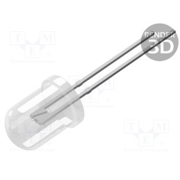 10 pcs : OS4WMLA131A - LED, 10mm, white cold, 30000÷35000mcd, 30°, Front: convex, 2.9÷3.6V