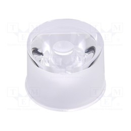 50 pcs : OEHW2060GF - LED lens, round, colourless, 60°, with holder