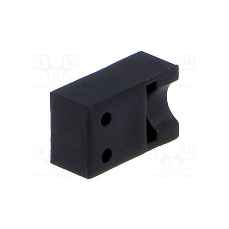 100 pcs : FIX-LED-325 - LED housing, 3mm, polyamide, angular, black, UL94V-2, H: 3.4mm