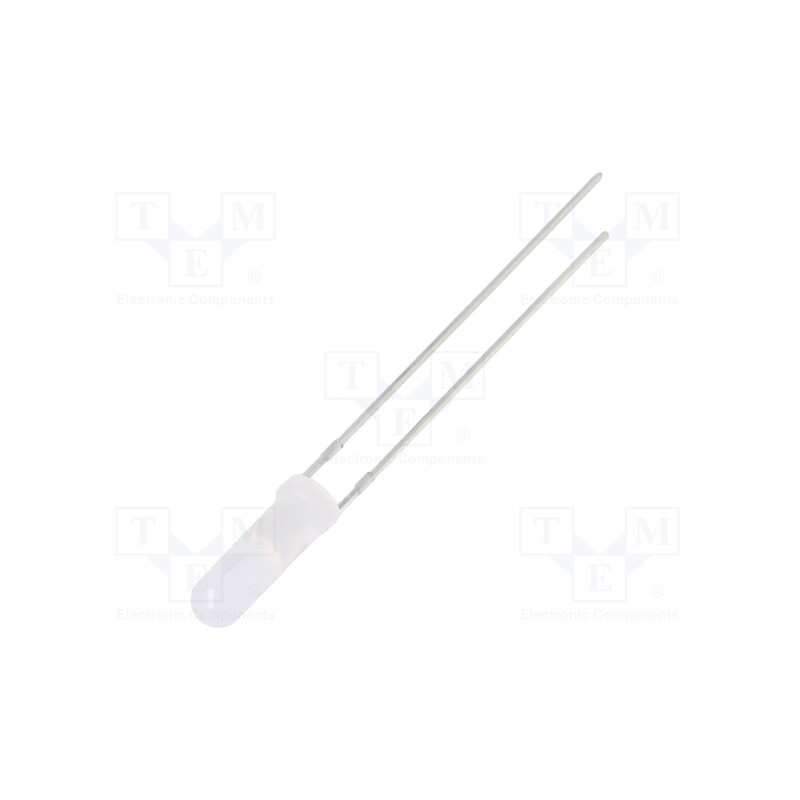 10 pcs : OSG5DA6CF2A - LED, 3mm, green, 500÷750mcd, 150°, Front: convex, 2.7÷3.4V