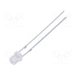 10 pcs : OSPPD234E1A - LED, 3mm, green, 1560÷2180mcd, 140°, Front: flat, 2.7÷3.4V