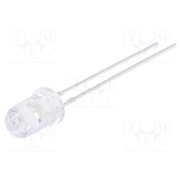 10 pcs : OSG5DA5A31A-12V - LED, 5mm, green, 3000÷4200mcd, 30°, Front: convex, 12V, No.of term: 2