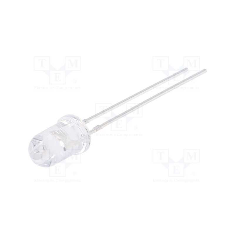 10 pcs : OSG5DA5A31A-12V - LED, 5mm, green, 3000÷4200mcd, 30°, Front: convex, 12V, No.of term: 2