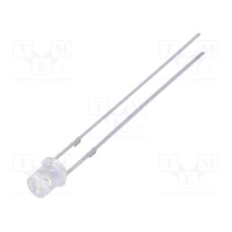 10 pcs : OSBBS234E1A - LED, 3mm, blue, 330÷500mcd, 140°, Front: flat, 2.7÷3.4V